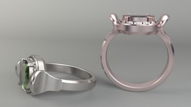 bague Rose forme d'épingle conception bijoux 3d print model - Mito3D