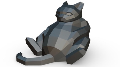 kedi şekil 7 3 boyutlu Yazdır model iğne şekli poli düşük oyuncak heykel minyatürler tasarım iç figürinler heykelcik dekor hayvan 3dbaskı kolye takı Japon kağıt katlama sanatı hediye 3d print model - Mito3D