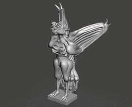 çirkin yaratık iğne şekli heykel 3d print model - Mito3D
