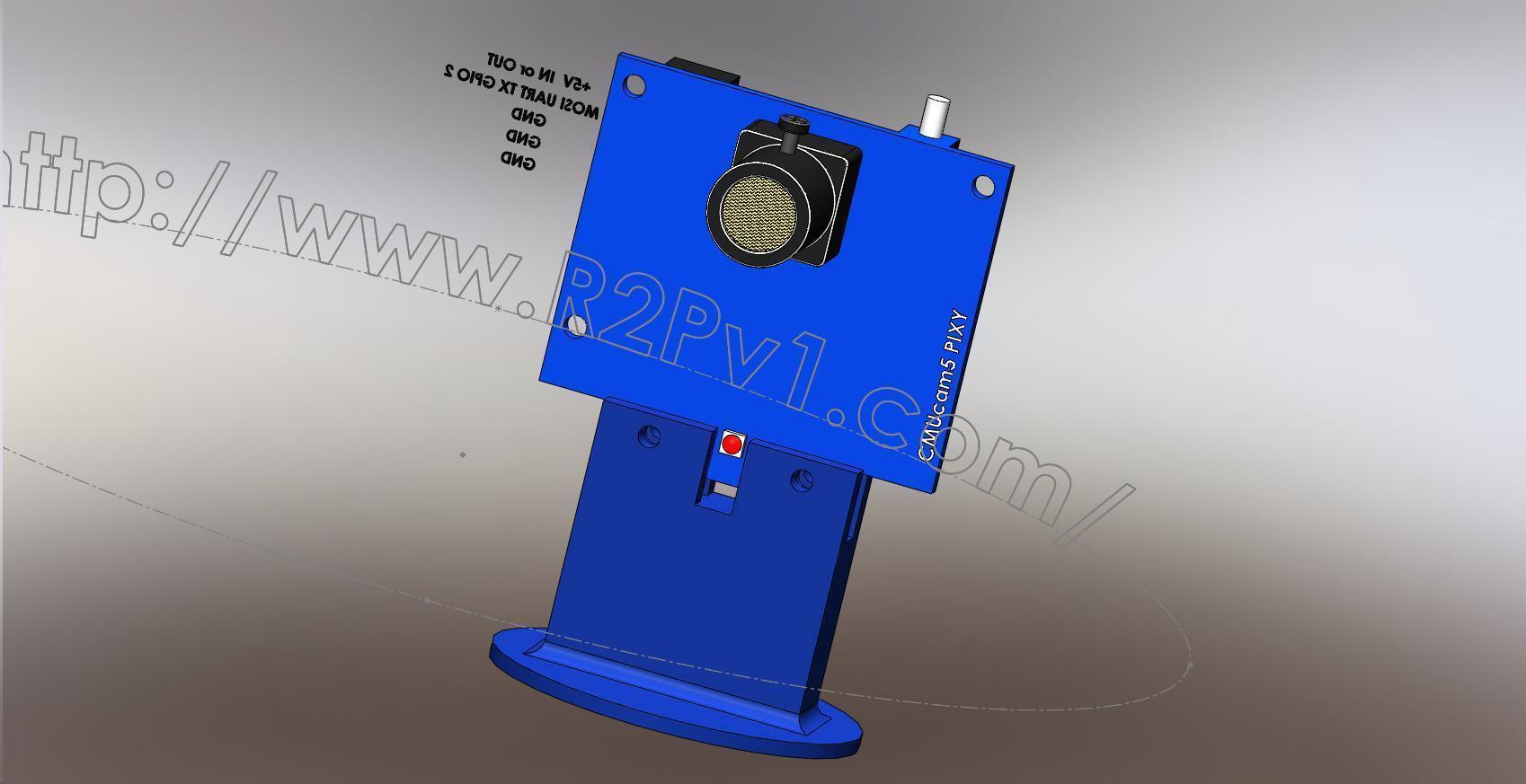 duendecito mesa montar forma alfiler cámara estante soporte r2pv1com cmucam5 3D print model - Mito3D