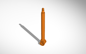 lego pneumatique piston arbre 64 mm Célibataire agissant cylindre forme d'épingle levier 3d print model - Mito3D