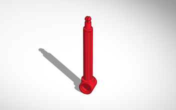 lego pneumatic piston shaft 48mm single acting cylinder pinshape lever 3d print model - Mito3D