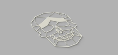 kafatası Voronoi iğne şekli tasarım duvar Voronoi tasarım kafatasları 3d print model - Mito3D