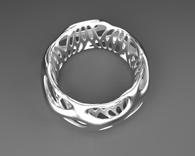 bello grosso bracciale voronoi stile pinshape braccialetto 3d print model - Mito3D