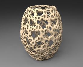 eggoid jarrón voronoi estilo pinshape 3d print model - Mito3D