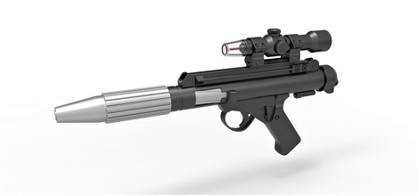 Lazer tabanca dh 17 star savaşlar iğne şekli asker püskürtücü oyuncak yazdırılabilir Yazdır yeni umut Yıldız Savaşları Kostüm oyunu kopya destek film dh17 blaster filo İsyancı 3d print model - Mito3D