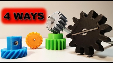 4 ways connect gears test pinshape -test -ideas -rotading -shaft 3d-printed rotating shaft gear 3d print model - Mito3D