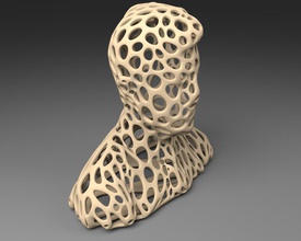 cabeza stephen colbert voronoi estilo pinshape 3d print model - Mito3D