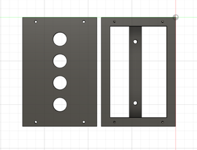 4x 16 mm botón montaje esquina forma alfiler bricolaje diy 3d print model - Mito3D
