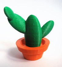 cactus pote pinshape decoração 3d print model - Mito3D