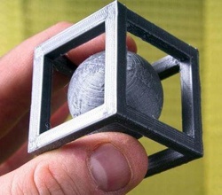 Balle boîte forme d'épingle ball in box 3d print model - Mito3D
