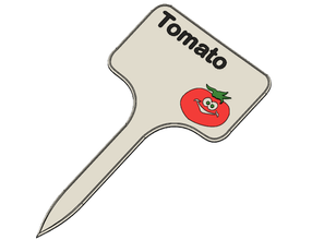domates işaretler etiketler Bahçe iğne şekli Görgü kuralları jardin Tomate etiket işaret 3d print model - Mito3D