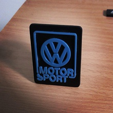 vw sport automobile badge forme d'épingle golf 2 vwmotorsport pièces volkswagen 3d print model - Mito3D
