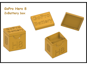 gopro hero 8 battery box pinshape boxcar gopro-hero8 3d print model - Mito3D