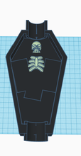 cigare cercueil cendrier forme d'épingle Art 3D squelette morte gothique 3d print model - Mito3D