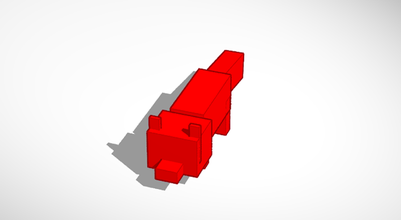 Minecraft tilki iğne şekli figürinler 3d print model - Mito3D