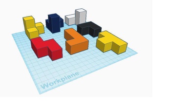 soma cubo forma alfiler rompecabezas 3d print model - Mito3D