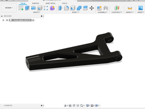 kyosho dbx 1 8 superiore forchetta forma spillo macchina rc 3d print model - Mito3D