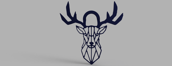 deer keychain necklace pinshape animal earrings necklaces keychaine keychaines deer-model 3d print model - Mito3D