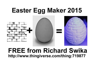 oeuf pâques maker 2015 pinshape outil stupide openscad l'image matrice imagetodata l'oeuf œuf carte déplacement 3d print model - Mito3D