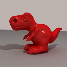rexy toon pinshape t rex oyuncak oyun dinozor 3d baskı çocuk tasarım meydan 3d print model - Mito3D