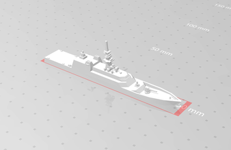 dex sınıf firkateyn iğne şekli savaş modern gemisi gemi askeri teçhizat yok edici 3d print model - Mito3D