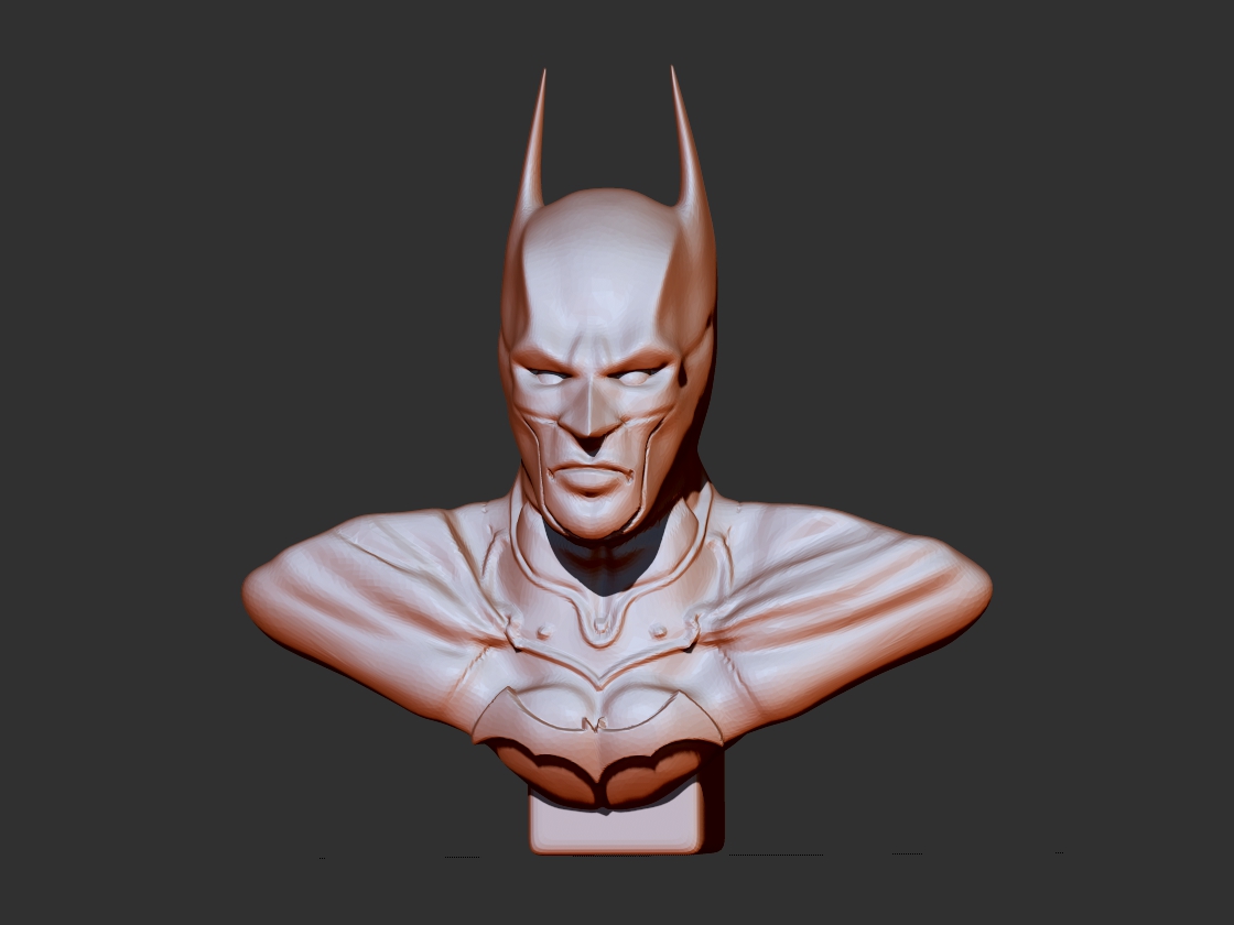 batman buste pinshape low poly design concours jeu film héros chauve souris bande dessinée sculpture 3D print model - Mito3D