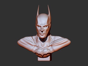 batman busto pinshape low poly diseño concurso juego película heroe bat comic escultura 3d print model - Mito3D