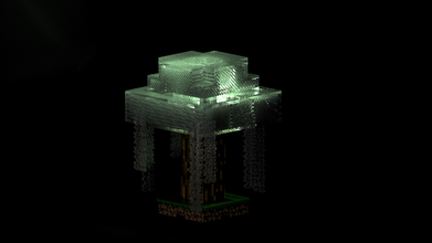 Minecraft marais arbre lampe forme d'épingle décor 3d print model - Mito3D