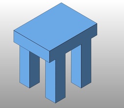 mesa pratiche forma spillo de madera 3d print model - Mito3D