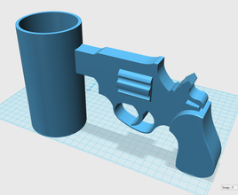 taza mango pistola pinshape manejar copa 3d print model - Mito3D