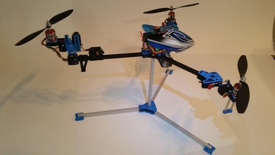 cambio tricopter pinshape shift inclinación rotor helicóptero quad copter quadcopter tri gopro 3d print model - Mito3D