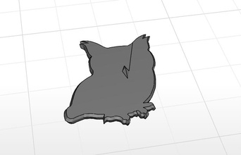 baykuş iğne şekli biblo 3d print model - Mito3D