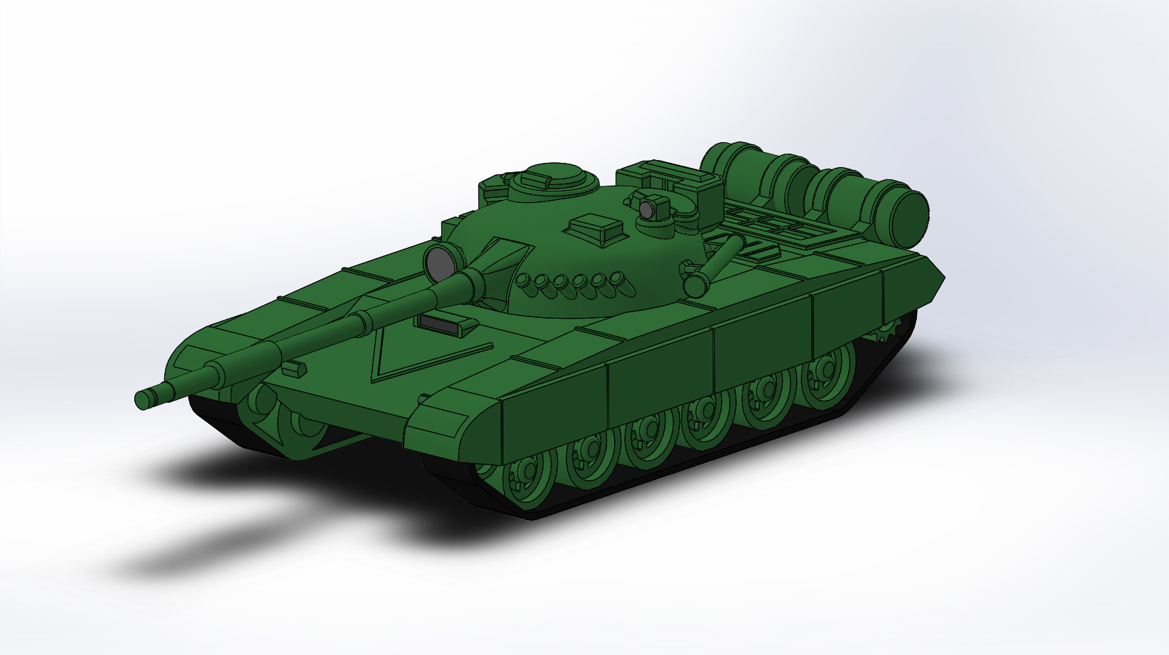 t 72 alfinete tanque 3D print model - Mito3D