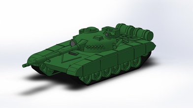 t 72 forma alfiler tanque 3d print model - Mito3D