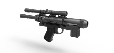 blaster pistola 14c alfinete arma fogo scifi cosplay Stormtrooper Stormtrooperblaster starwarscosplay Guerra Estrelas 3d print model - Mito3D