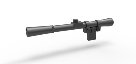 Umfang Cosplay Blaster 9 Pinshape Spielzeug scifi Waffe optisches Zielfernrohr 3d print model - Mito3D
