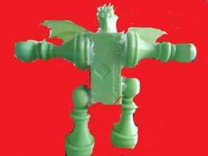 king chragon pinshape miniatures- dragon chessmen dragonoid 3d print model - Mito3D