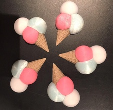 ice cream pinshape ice-creams ice-cream-cone decortion food miniature- accesories accessoriese icecream 3d print model - Mito3D