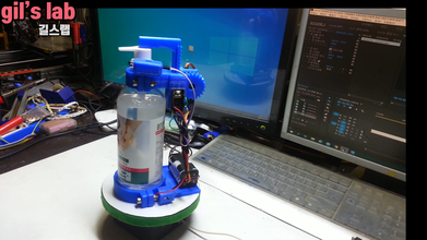 automatico mano più pulito dispenser macchina forma spillo 3d print model - Mito3D