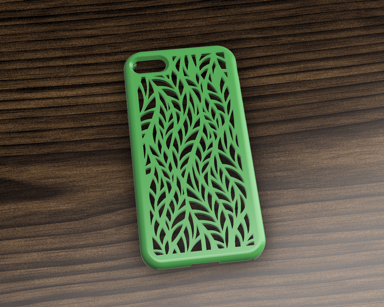 caso funda iphone 7 8 hoja motivo forma alfiler casemod smartphone carcasa 3D print model - Mito3D