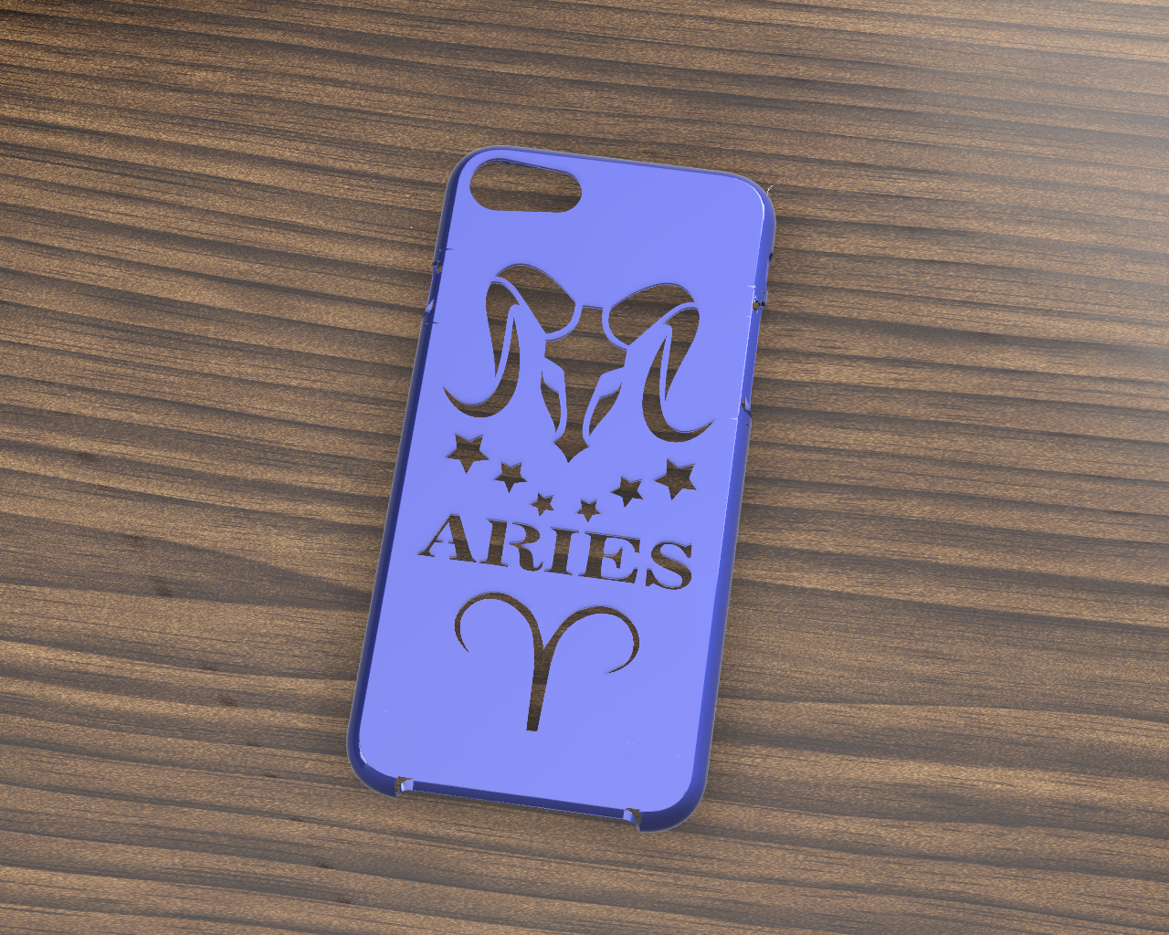 caso funda iphone 7 8 zodíaco Aries forma alfiler smartphone zodiaco modificación carcasa 3D print model - Mito3D