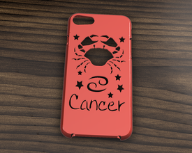 case iphone 7 8 cancer sign pinshape smartphone mod funda funda-iphone carcasa iphone-8 iphone-7 zodiaco signo 3d print model - Mito3D