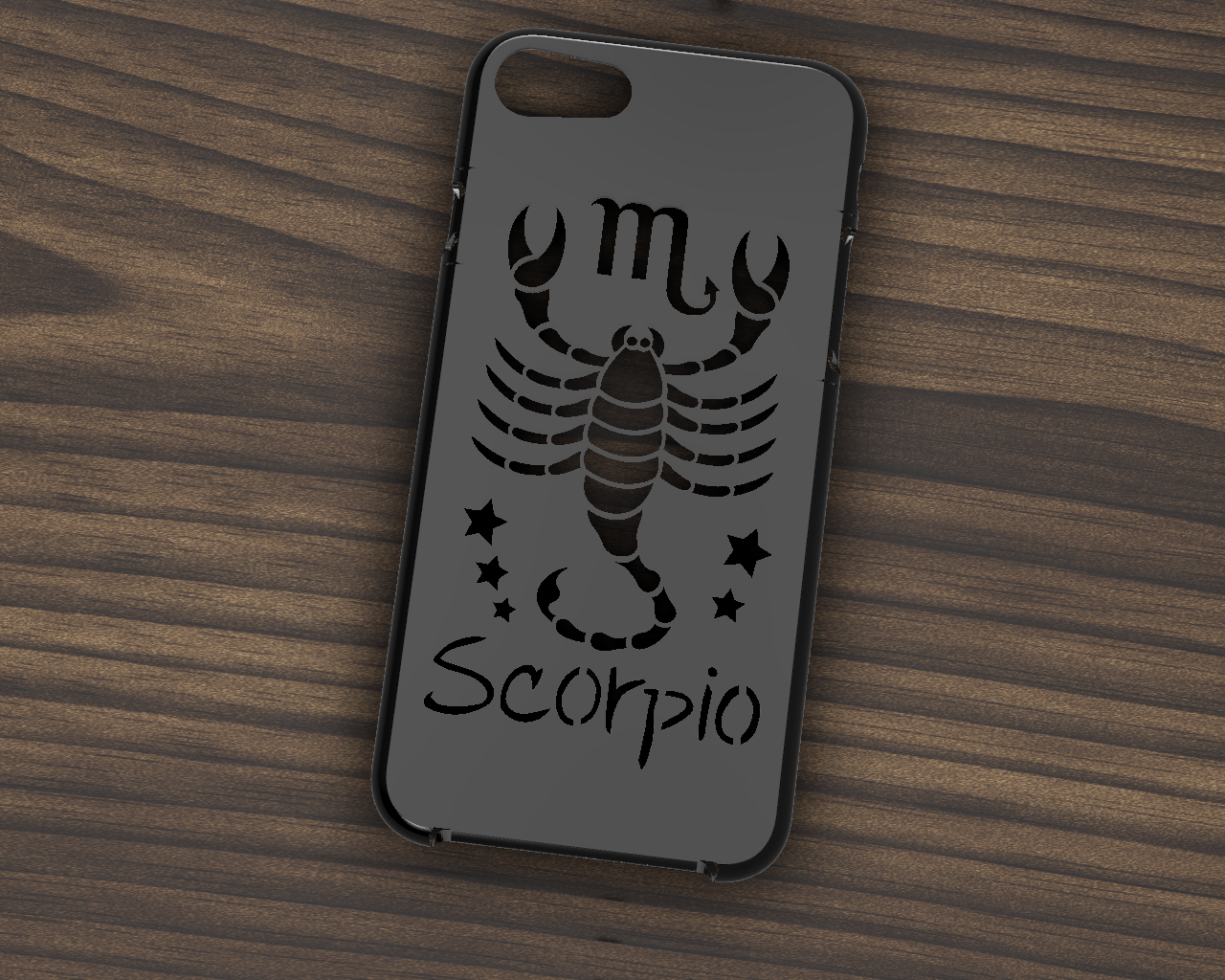 caso funda iphone 7 8 Escorpión firmar forma alfiler smartphone modificación carcasa escorpio zodiaco signo 3D print model - Mito3D