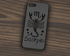 caso funda iphone 7 8 Escorpión firmar forma alfiler smartphone modificación carcasa escorpio zodiaco signo 3d print model - Mito3D