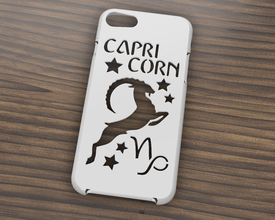 Astuccio guaina i phone 7 8 Capricorno cartello forma spillo smartphone mod funda iphone carcasa capricornio zodiaco signo 3d print model - Mito3D