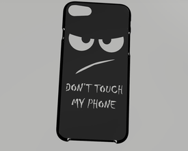 case iphone 7 8 dont touch pinshape smartphone funda-iphone funda carcasa iphone-7 iphone-8 3d print model - Mito3D