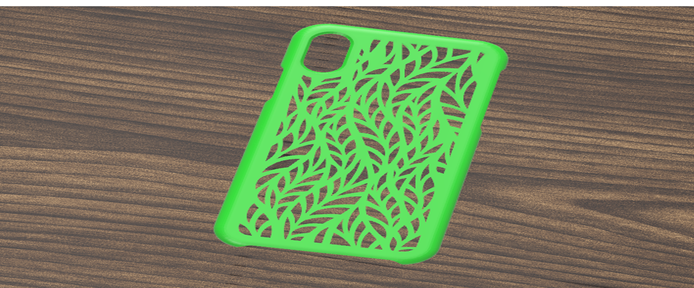caso funda iphone xs hoja motivo forma alfiler smartphone x carcasa hojas 3D print model - Mito3D