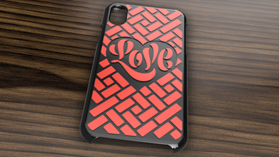 case iphone xs love pinshape smartphone amor funda-iphone funda carcasa iphone-xs iphone-x 3d print model - Mito3D