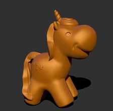 unicorno forma spillo cavalli animale giocattolo 3d print model - Mito3D